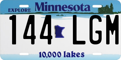 MN license plate 144LGM