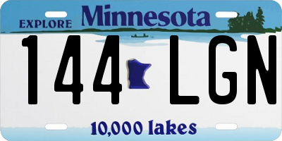 MN license plate 144LGN
