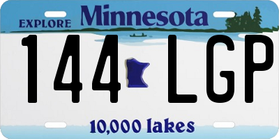 MN license plate 144LGP