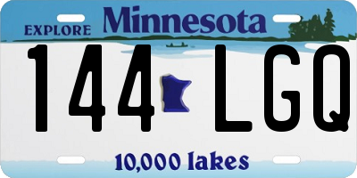 MN license plate 144LGQ