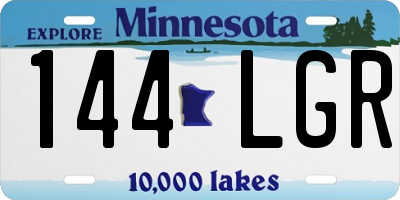 MN license plate 144LGR