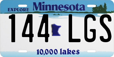 MN license plate 144LGS