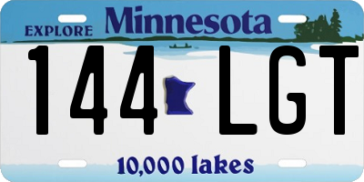 MN license plate 144LGT