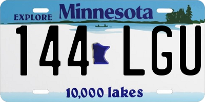 MN license plate 144LGU