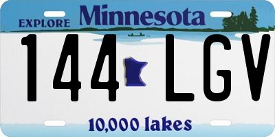 MN license plate 144LGV