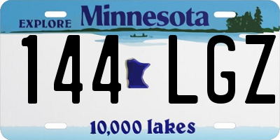 MN license plate 144LGZ