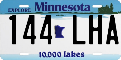 MN license plate 144LHA