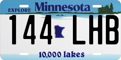 MN license plate 144LHB