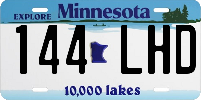 MN license plate 144LHD