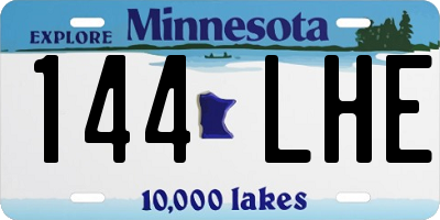 MN license plate 144LHE