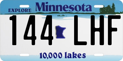 MN license plate 144LHF