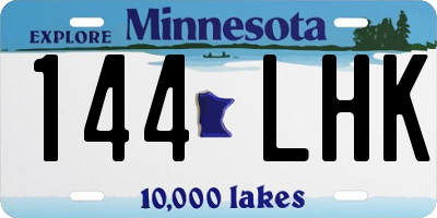 MN license plate 144LHK