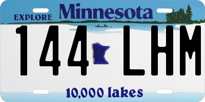 MN license plate 144LHM