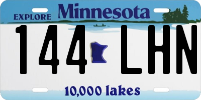MN license plate 144LHN