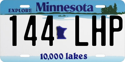MN license plate 144LHP