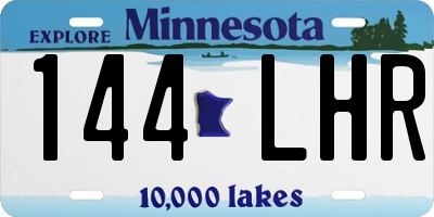 MN license plate 144LHR