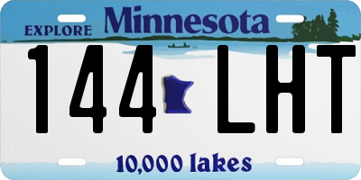 MN license plate 144LHT