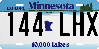 MN license plate 144LHX