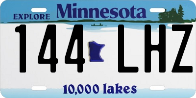 MN license plate 144LHZ