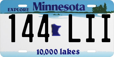 MN license plate 144LII