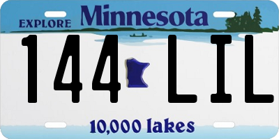 MN license plate 144LIL