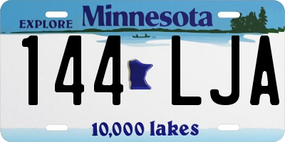 MN license plate 144LJA