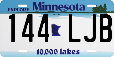 MN license plate 144LJB