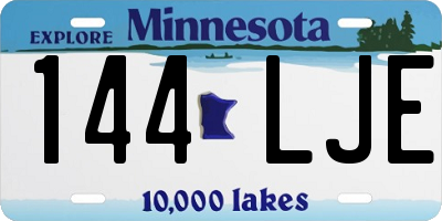 MN license plate 144LJE
