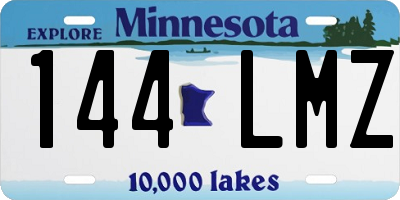 MN license plate 144LMZ