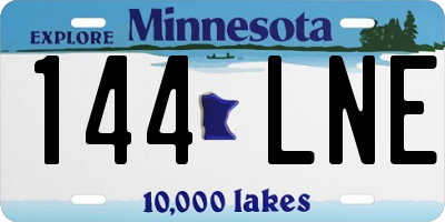 MN license plate 144LNE