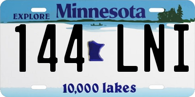 MN license plate 144LNI