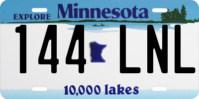 MN license plate 144LNL
