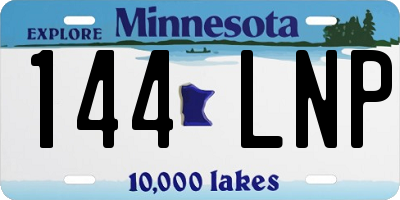 MN license plate 144LNP