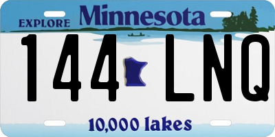 MN license plate 144LNQ