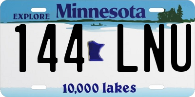 MN license plate 144LNU
