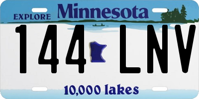 MN license plate 144LNV
