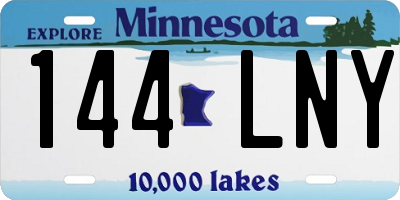 MN license plate 144LNY