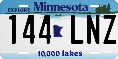 MN license plate 144LNZ