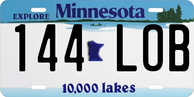 MN license plate 144LOB