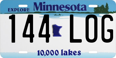 MN license plate 144LOG