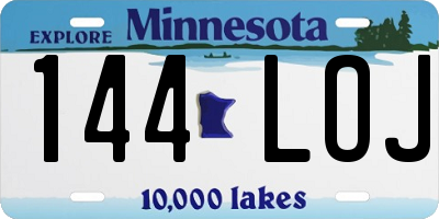 MN license plate 144LOJ