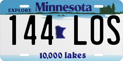 MN license plate 144LOS