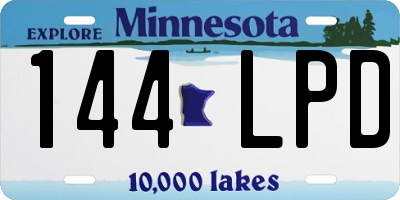 MN license plate 144LPD