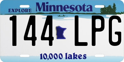 MN license plate 144LPG