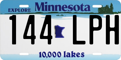 MN license plate 144LPH