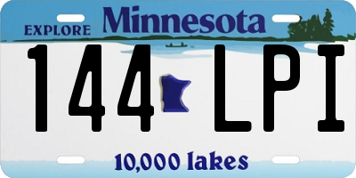 MN license plate 144LPI