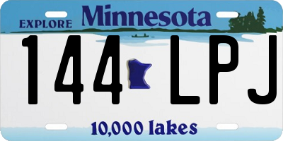 MN license plate 144LPJ