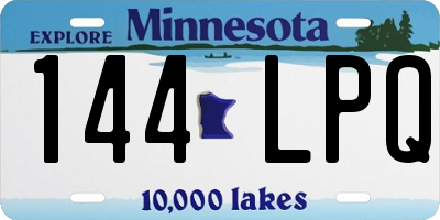 MN license plate 144LPQ