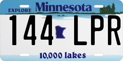MN license plate 144LPR