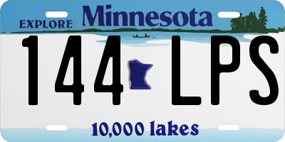 MN license plate 144LPS
